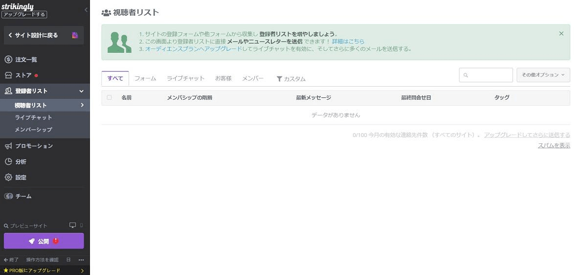 登録者リスト 登録者リスト